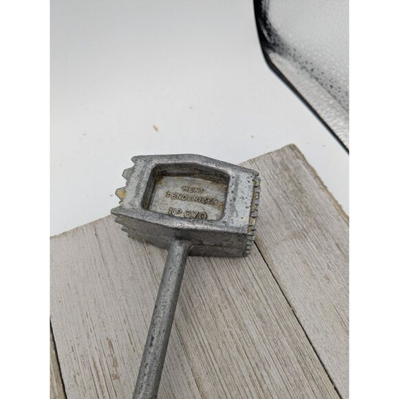Elpo Aluminum #1 Meat Tenderizer Double Textured Sides 8 3/4" Japan - Picture 2 of 9